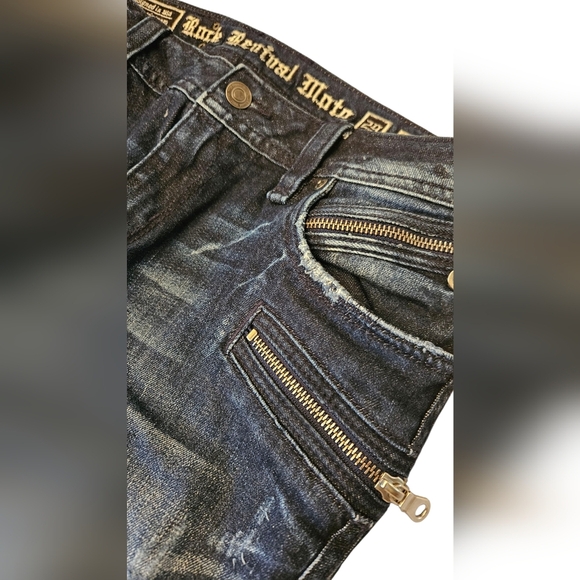 Rock Revival Moto Cladelle Skinny Stretch Jean - Sz 29 - Picture 9 of 15